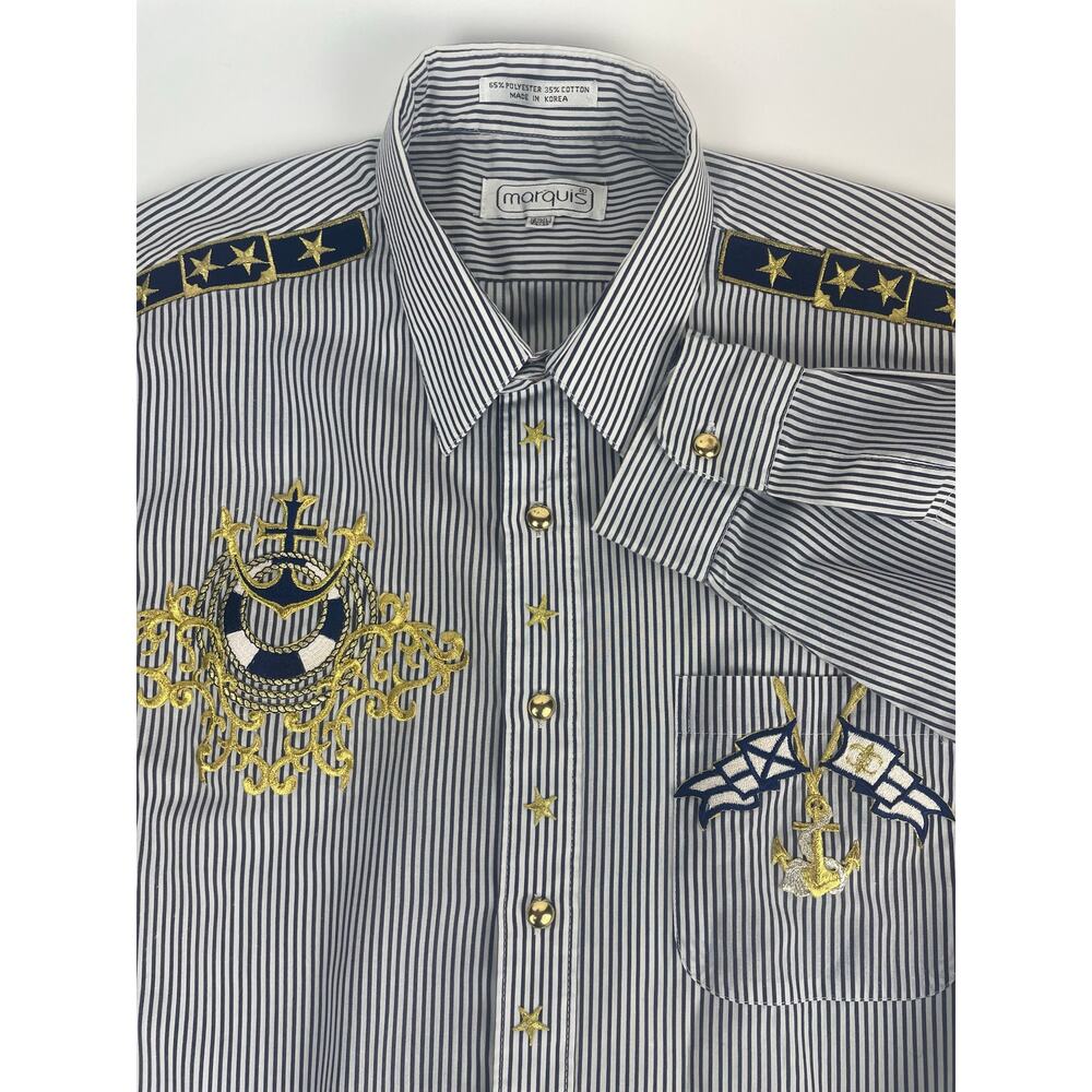 Marquis Nautical Striped Boating Vacation Women’s L 16.5-34-35